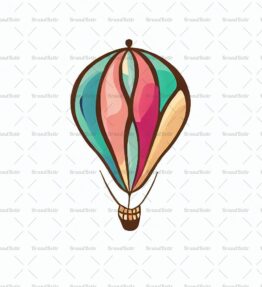 Verspielter Heißluftballon